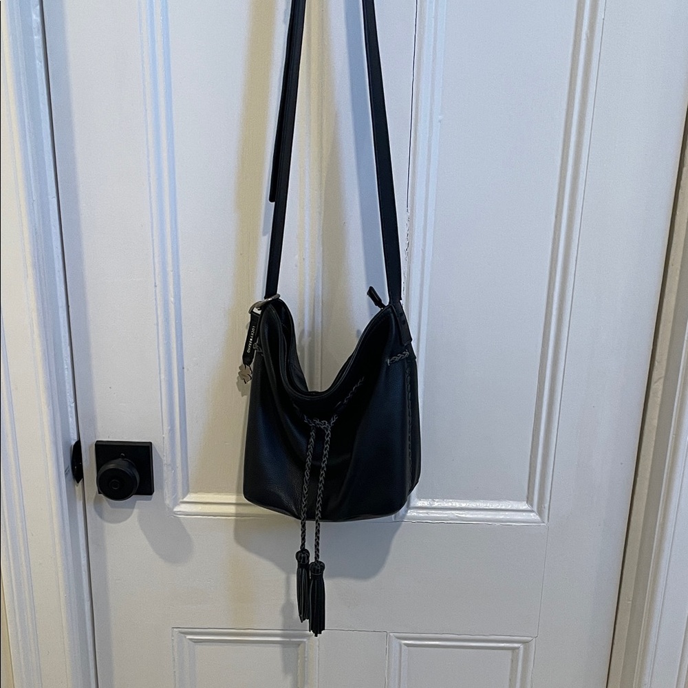 Lucky Brand Black Leather Shoulder Bag - Picture 2 of 3